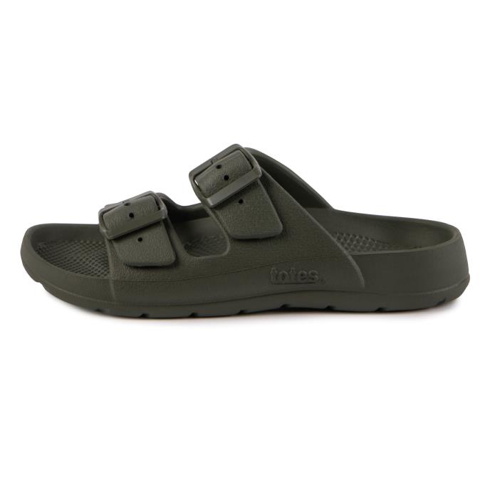 totes® SOLBOUNCE Ladies Adjustable Double Buckle Slider Khaki Extra Image 3